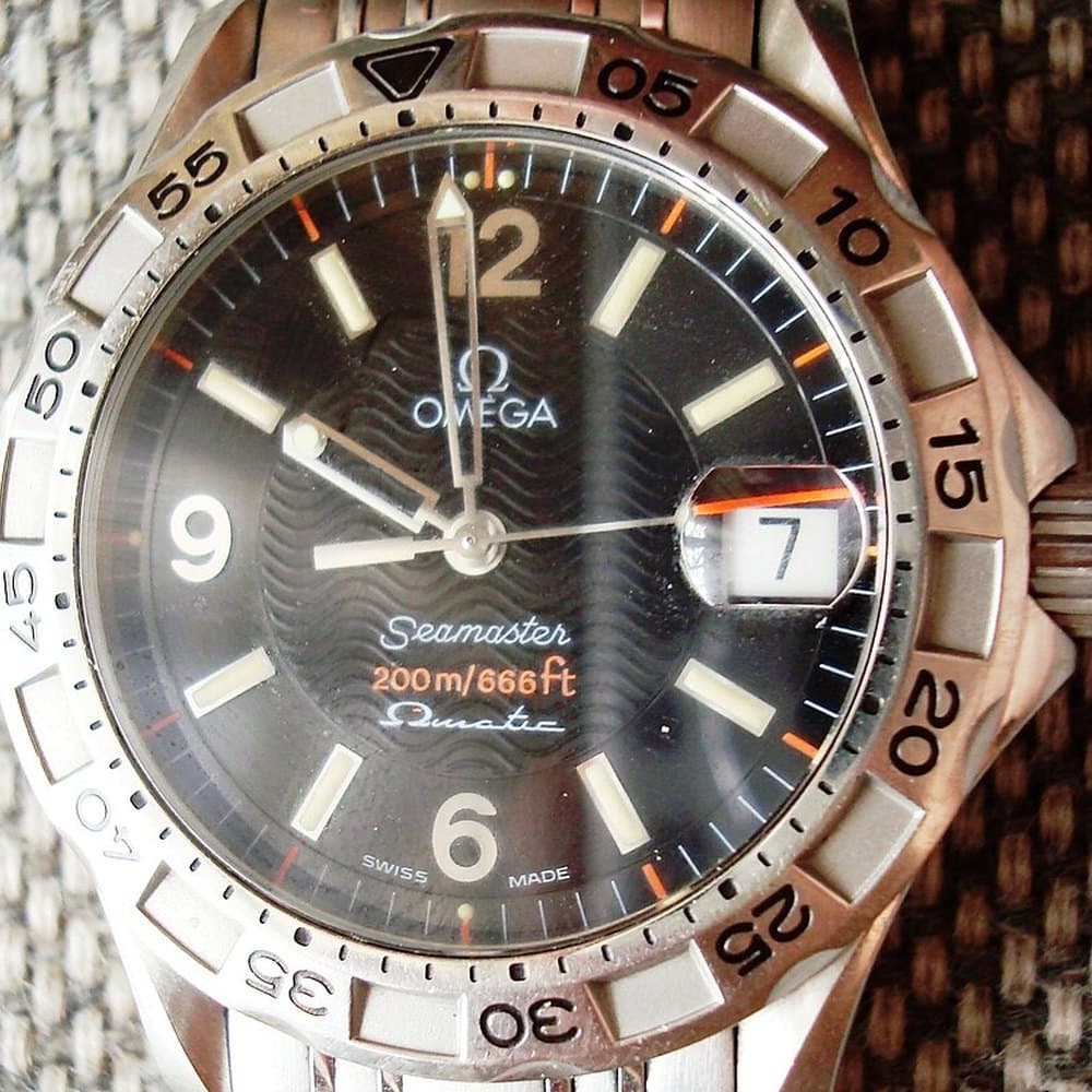 Omega Seamaster Diver 300M with a wave-pattern dial